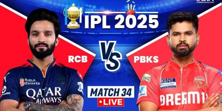 Royal Challengers Bengaluru (RCB) vs Punjab Kings (PBKS) Today IPL Cricket Match Score Online Updates Scorecard