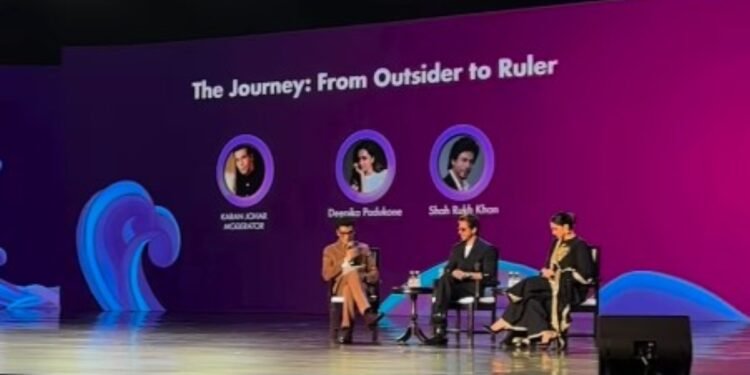 WAVES 2025: Shah Rukh Khan calls Deepika Padukone ‘great mother’, Karan Johar reacts | WATCH